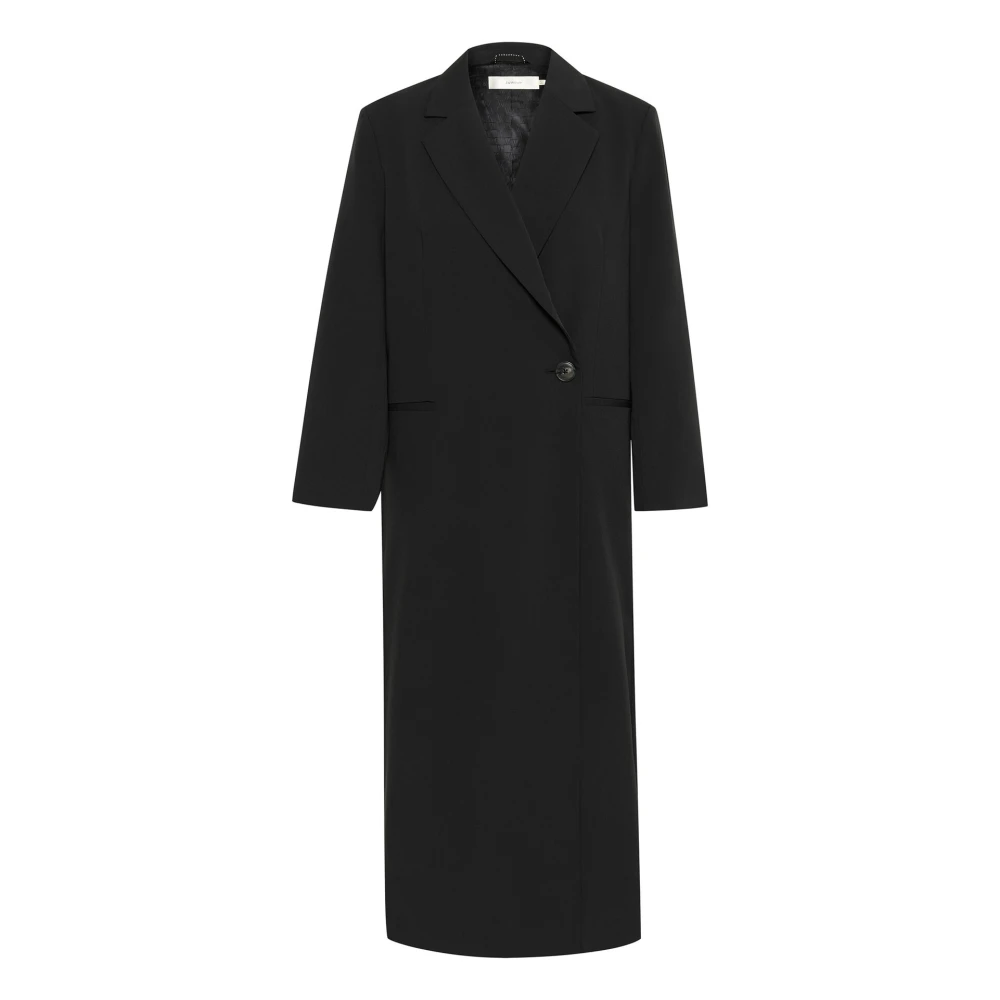 InWear Zwarte Lange Blazer Jas Black Dames