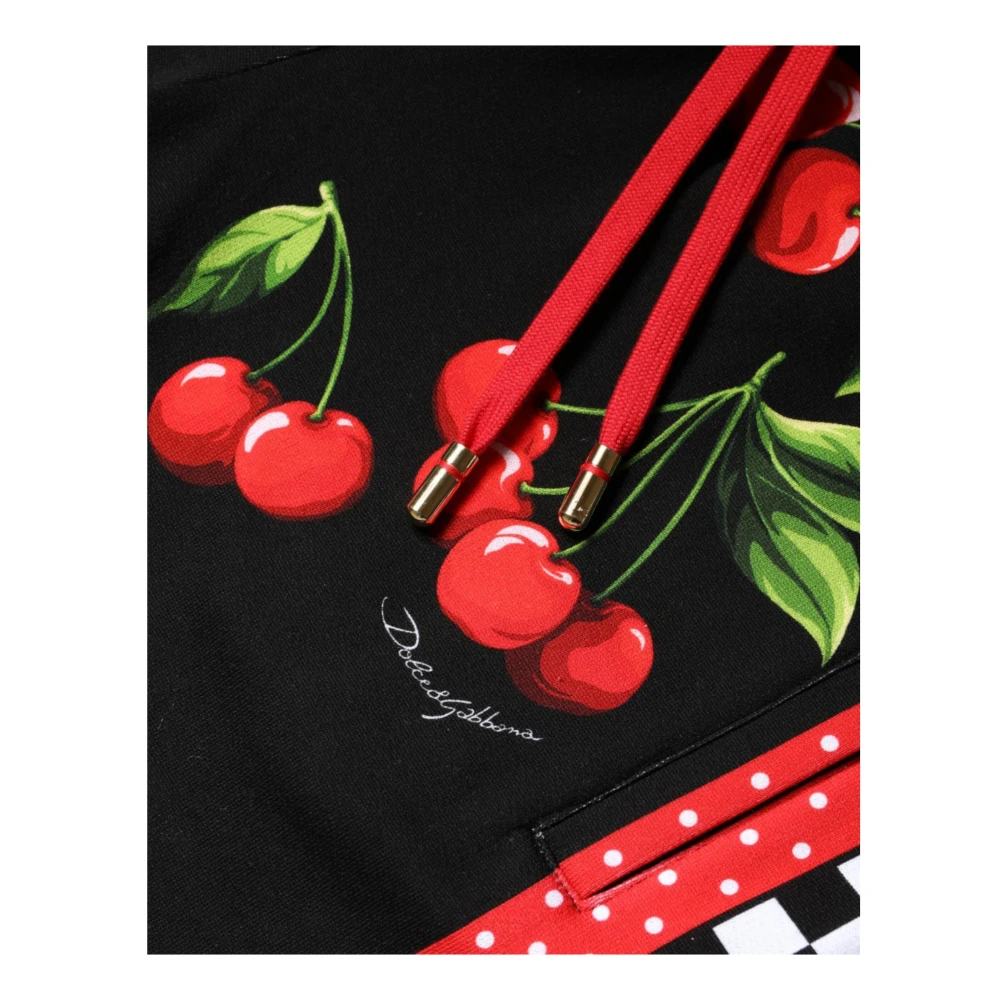 Dolce & Gabbana Kersenprint Joggerbroek Zwart Rood Multicolor Dames