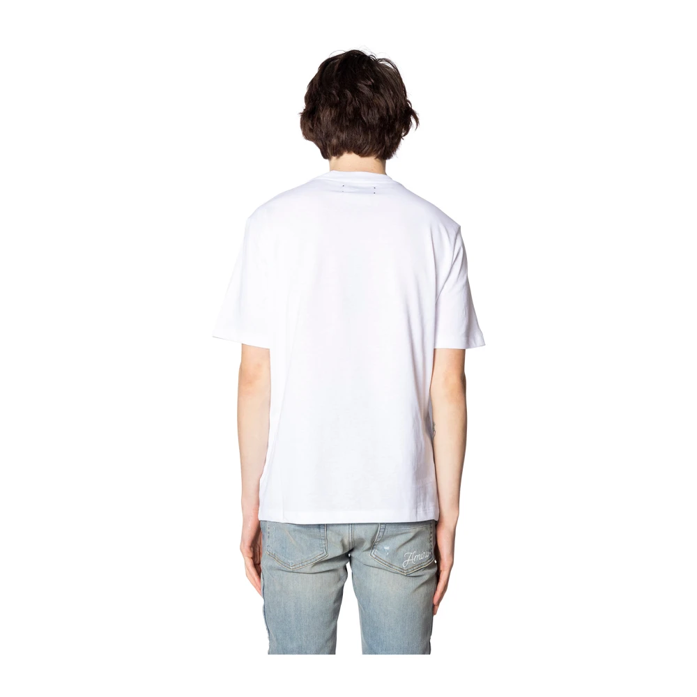 Amiri Witte Garden Tee met Gedurfd Grafisch White Heren