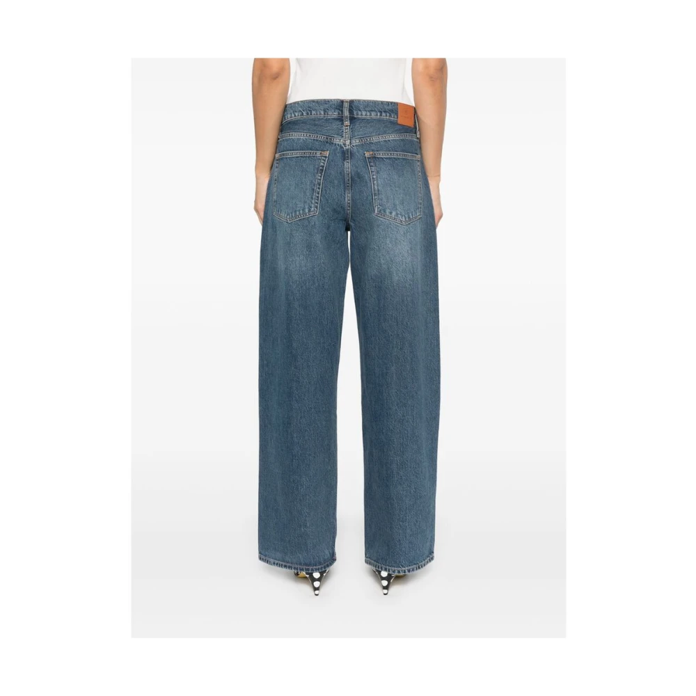 Anine Bing Wide Leg Denim Jeans Blue Dames
