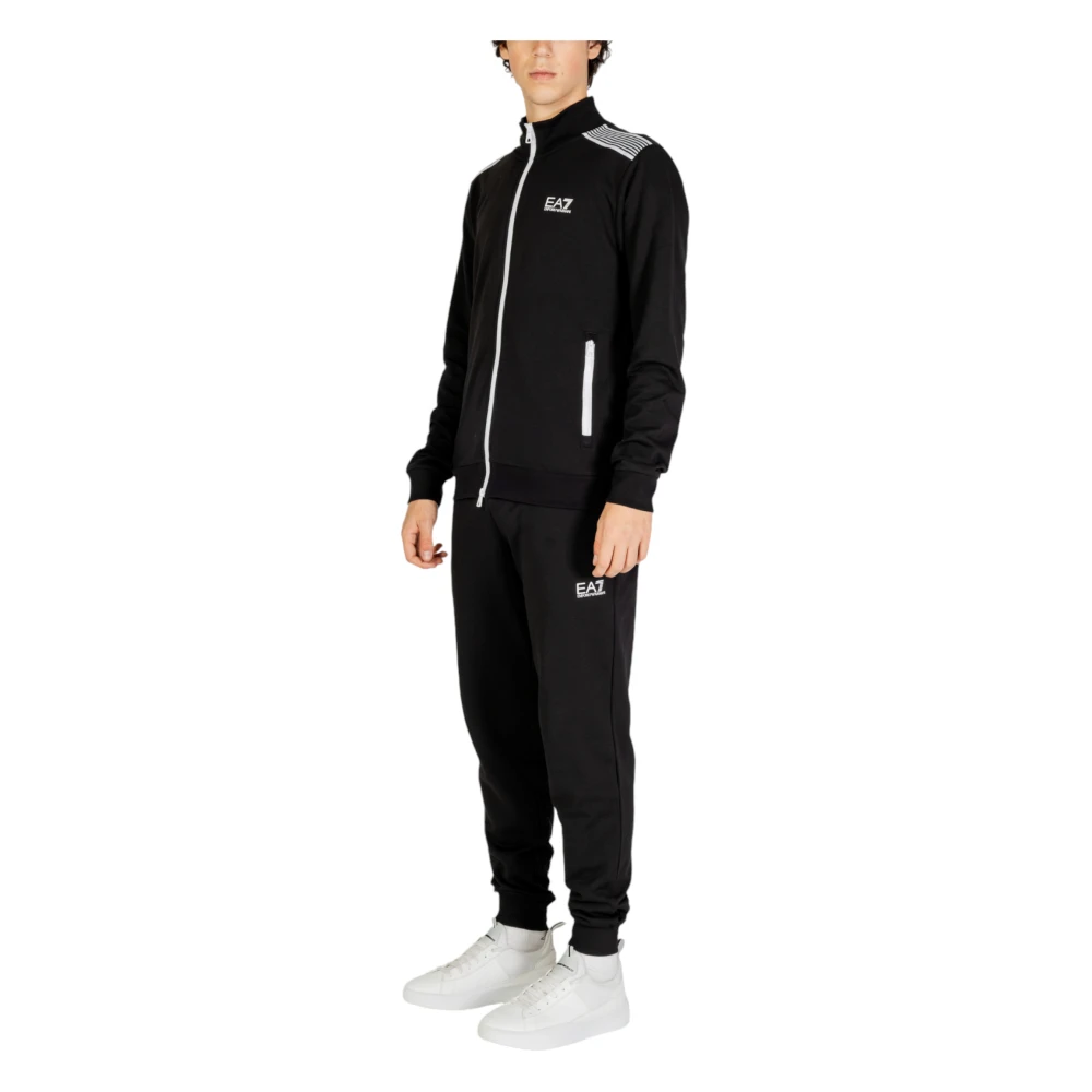 Emporio Armani EA7 Heren Tute Herfst Winter Collectie Katoenmix Black Heren