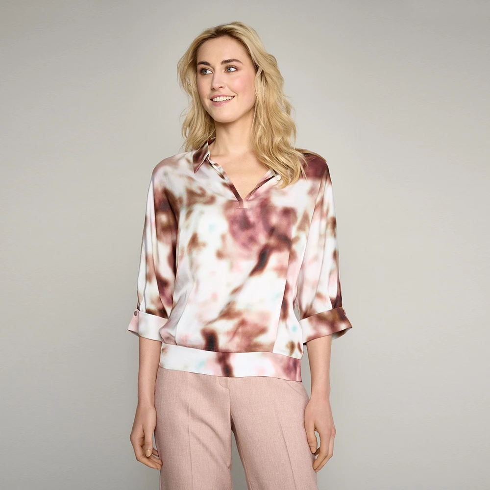 Marie Méro Roze Tie Dye Blouse Tuniek Pink Dames
