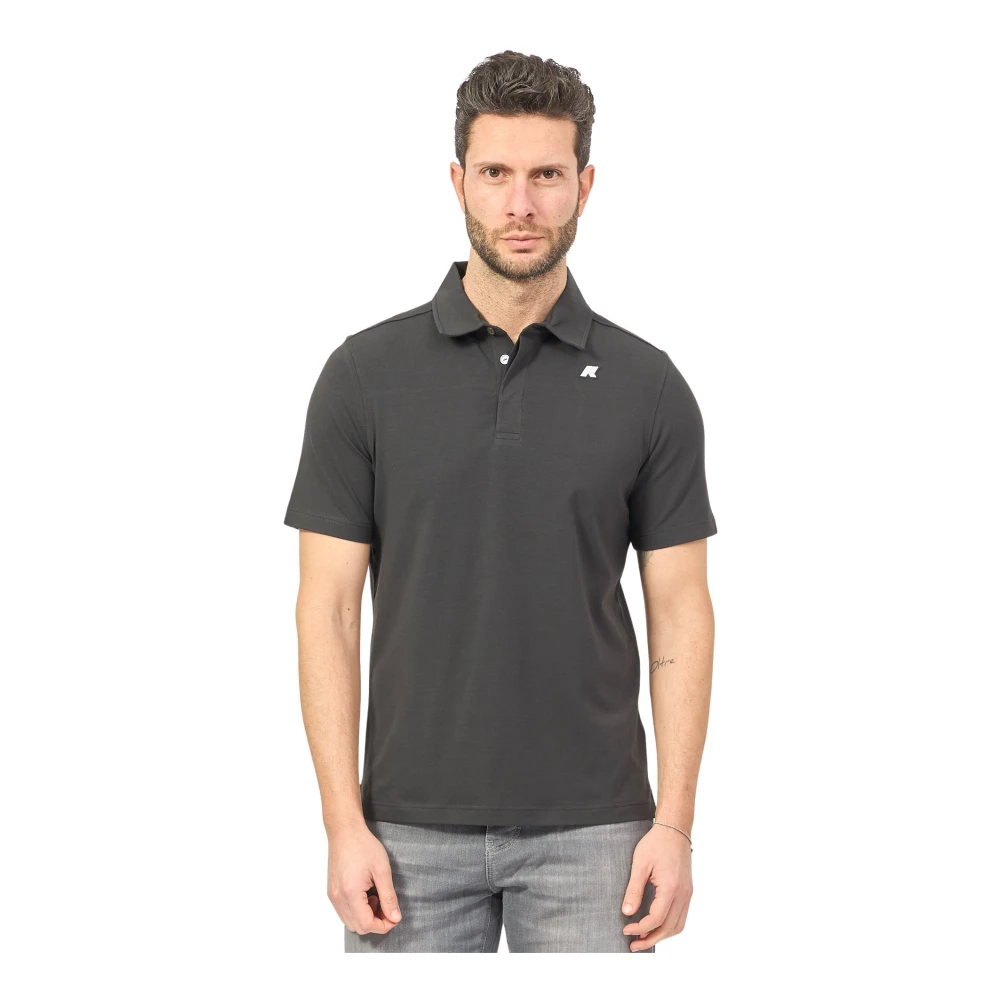 K-way Zwarte polo met korte mouwen Black Heren