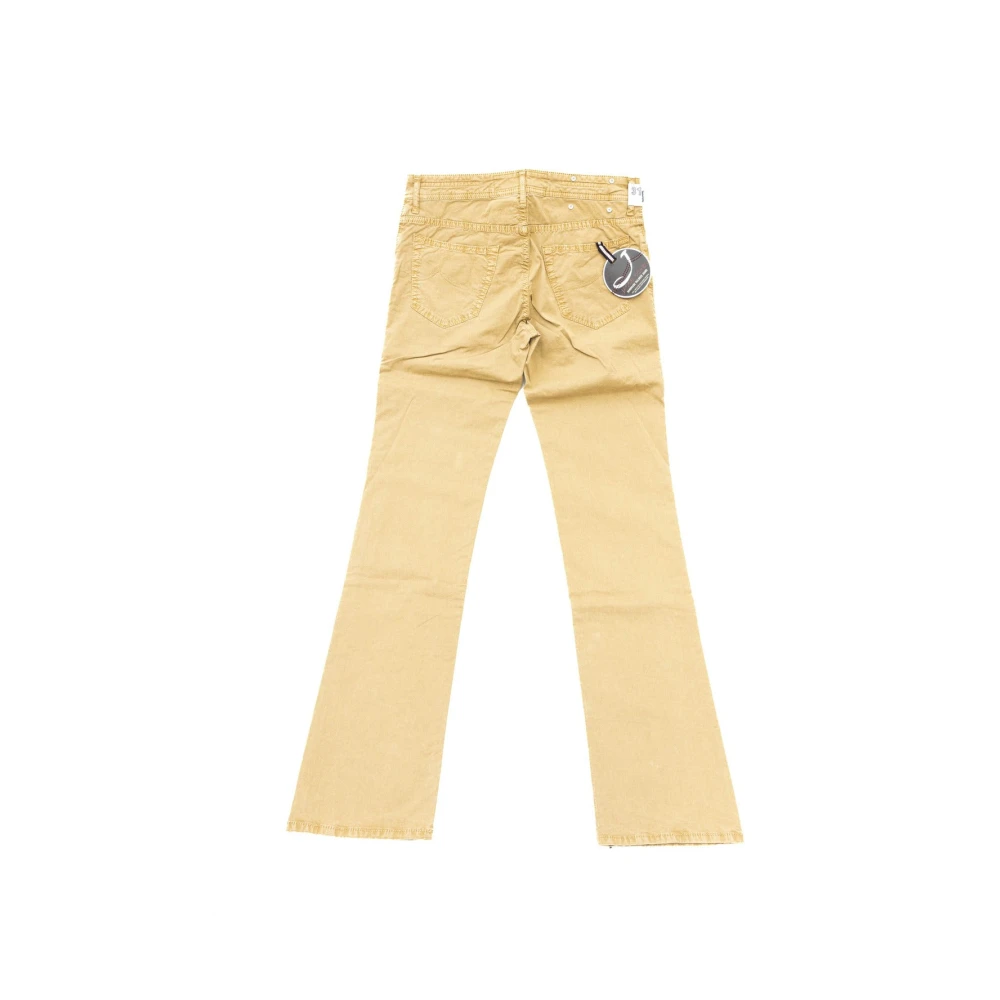 Jacob Cohën Geborduurde Logo Jeans 5 Zak Broek Beige Heren