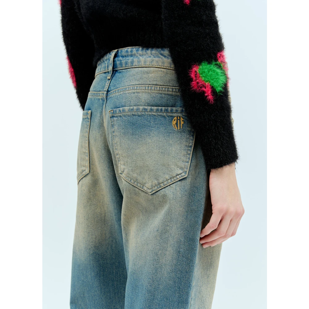 Reward If Found Ster Patch Jeans Blue Dames