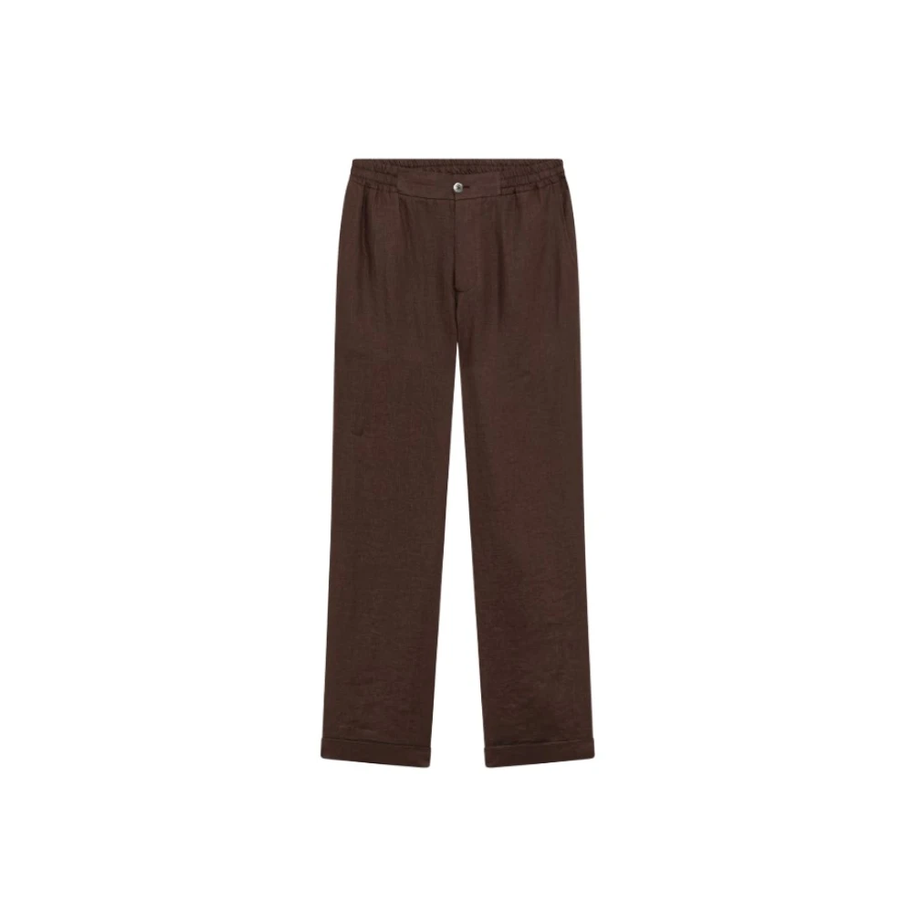 Alpha Studio Herr Brun Byxor S, Linne, Pantalone In Tela Di Lino