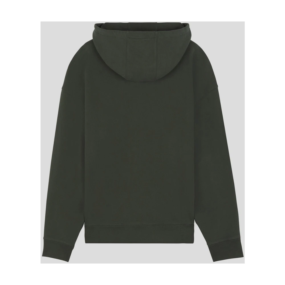 Maison Kitsuné Vos Katoen Hoodie Sweatshirt Green Heren