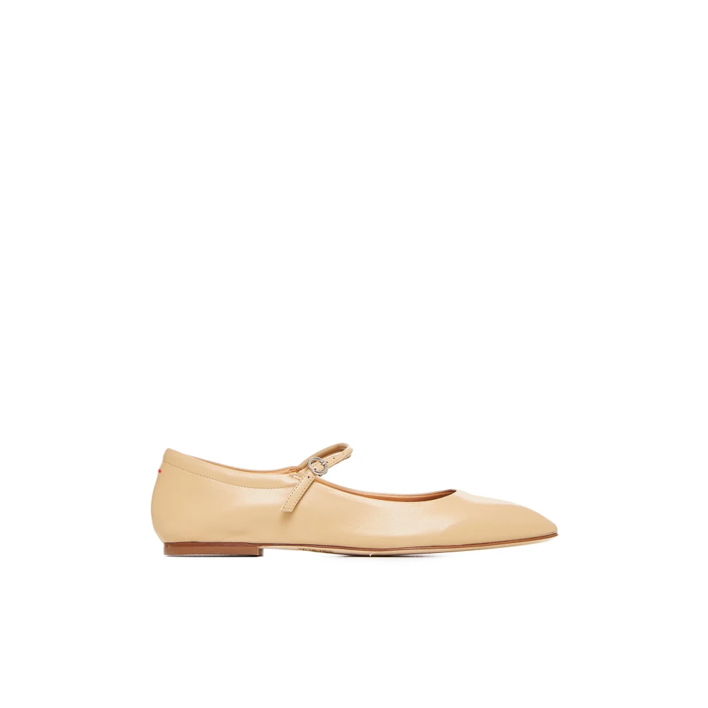 aeyde Beige Nappa Läder Ballet Flats Beige, Dam