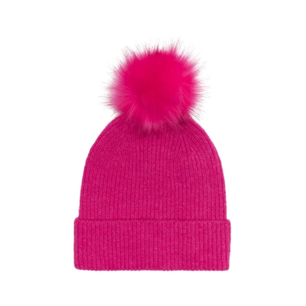 Only Pompom Beanie voor buitenleven Pink Dames