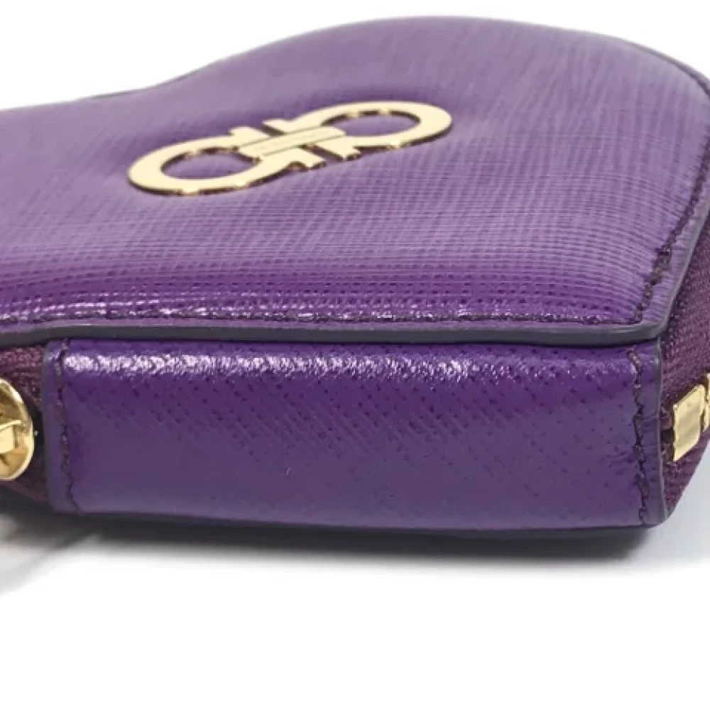 Salvatore Ferragamo Pre-owned Leather wallets Purple Dames