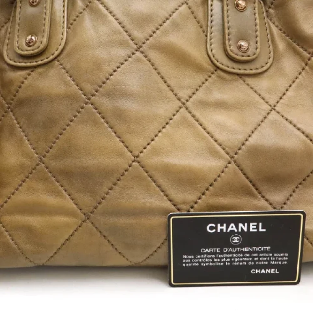 Chanel Vintage Pre-owned Leather totes Brown Dames