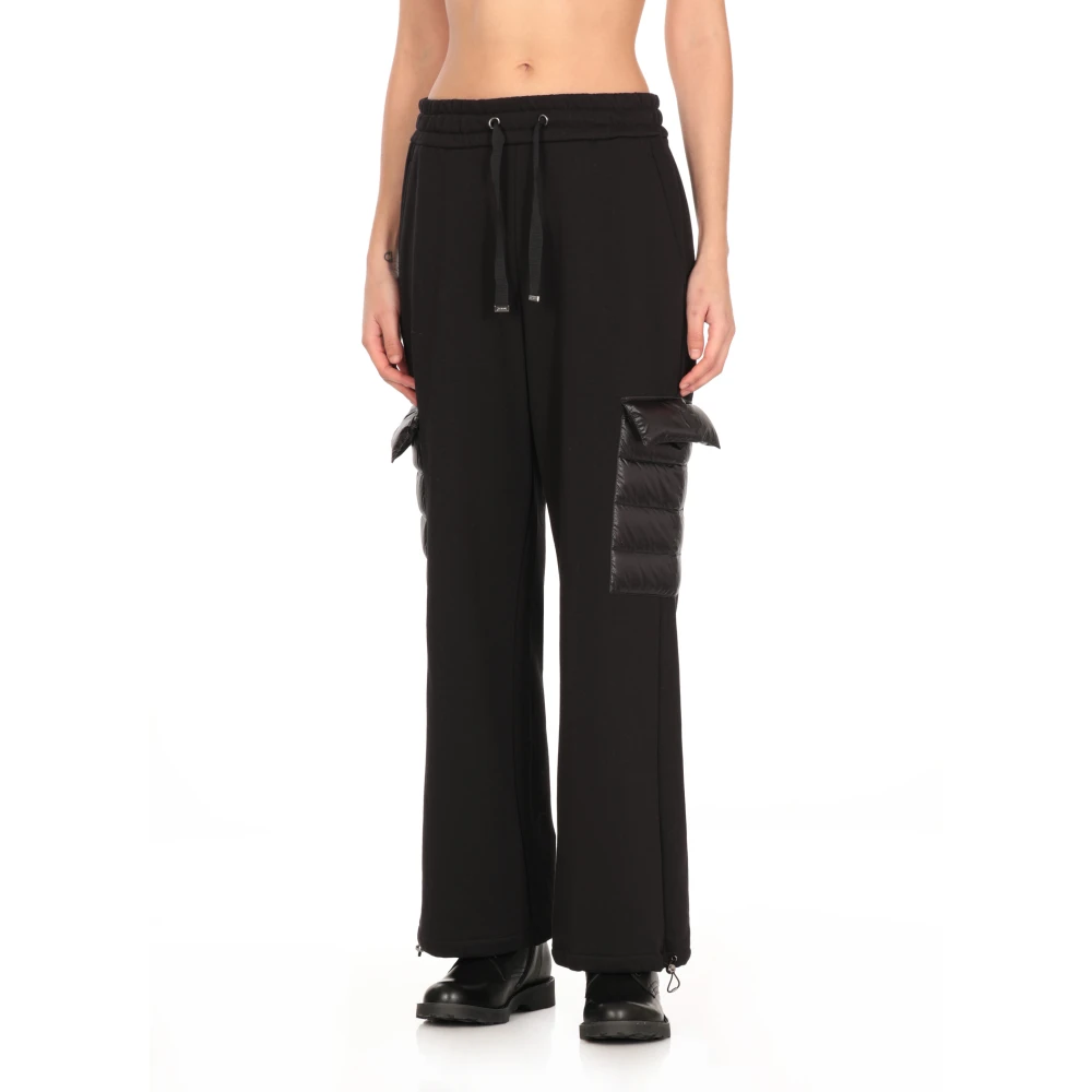 Herno Zwarte Cargo Broek met Koord Black Dames