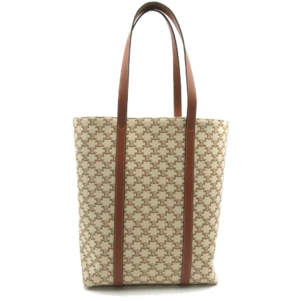 Celine Vintage Pre-owned Canvas celine-bags Beige Dames