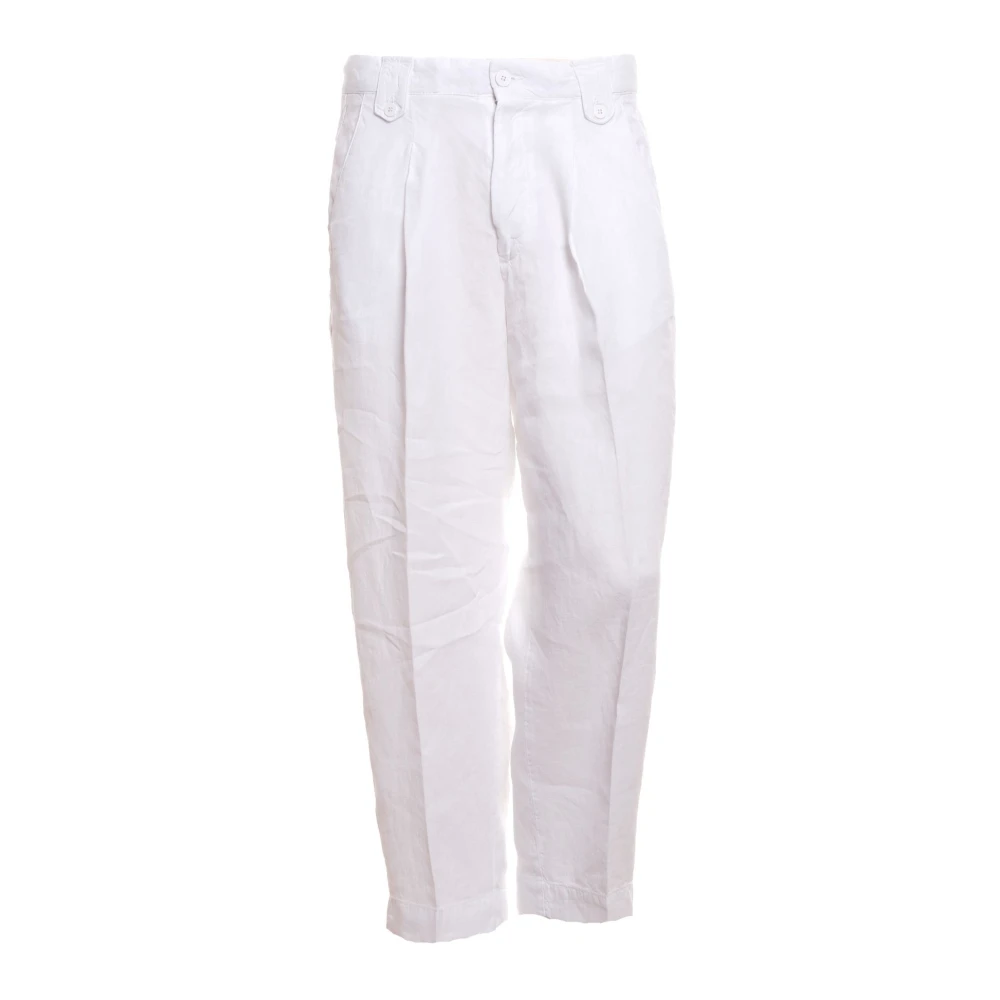 Costumein Cropped Trousers White Heren