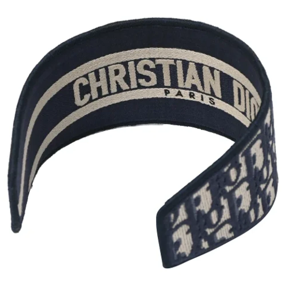 Dior Vintage Pre-owned Cotton hair-accessories Blue Dames