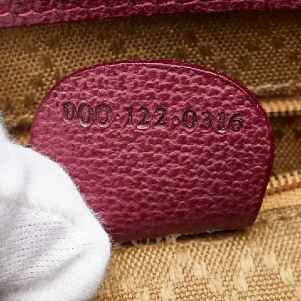Gucci Vintage Pre-owned Leather handbags Purple Dames