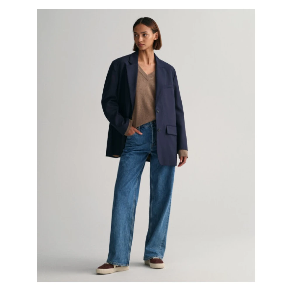 Gant V-neck Knitwear Beige Dames