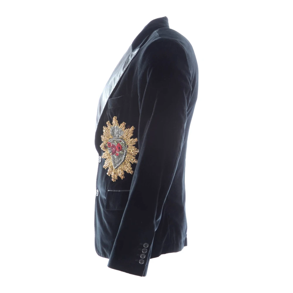 Dolce & Gabbana Heren Applicatie Blazer en Vest Black Heren