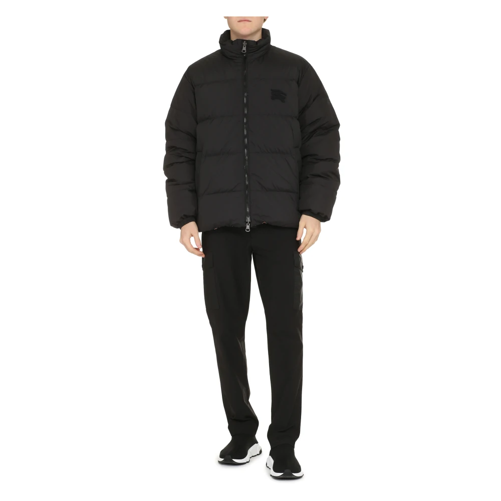 Burberry Omkeerbare donsjas met ruitmotief Black Heren