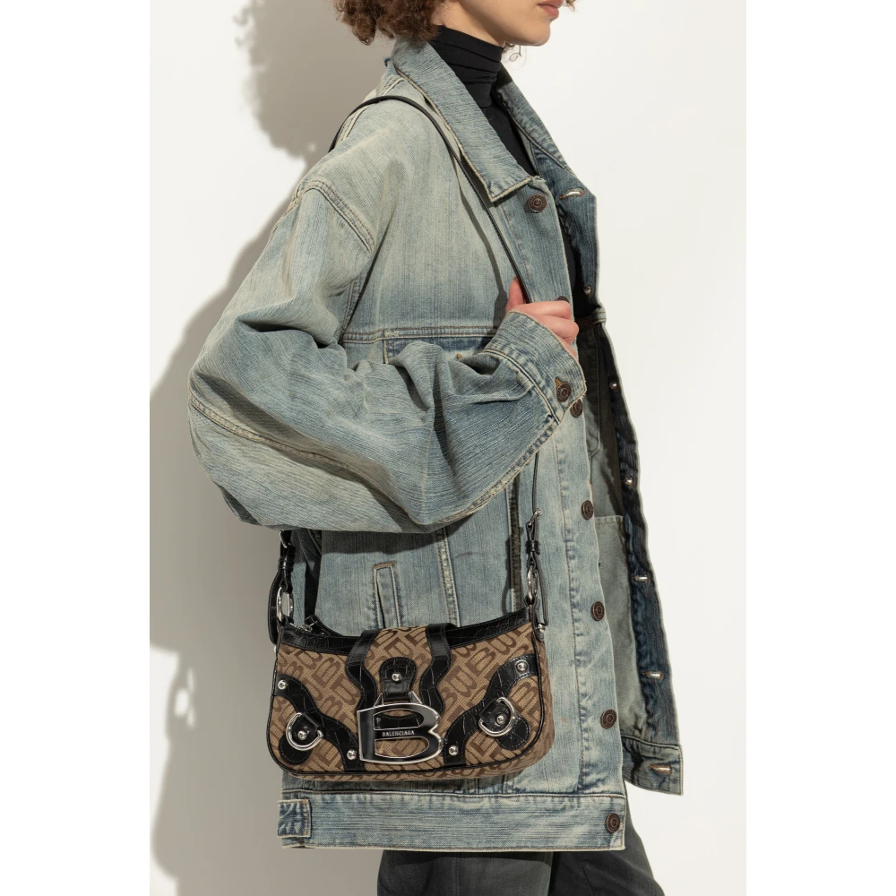 Balenciaga Shoulder Bag Essex Small Brown Dames