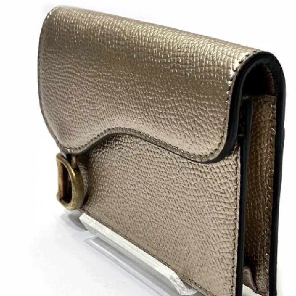 Dior Vintage Pre-owned Leather wallets Yellow Dames