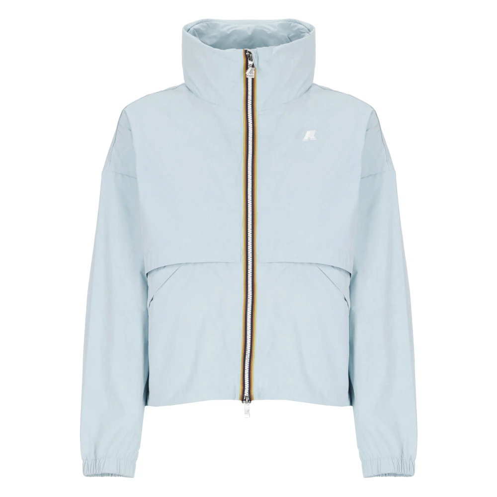 K-Way Women's Blue Light Waterproof Jacket With Foldable Hood - Light Jackets - 4XL - Jackets