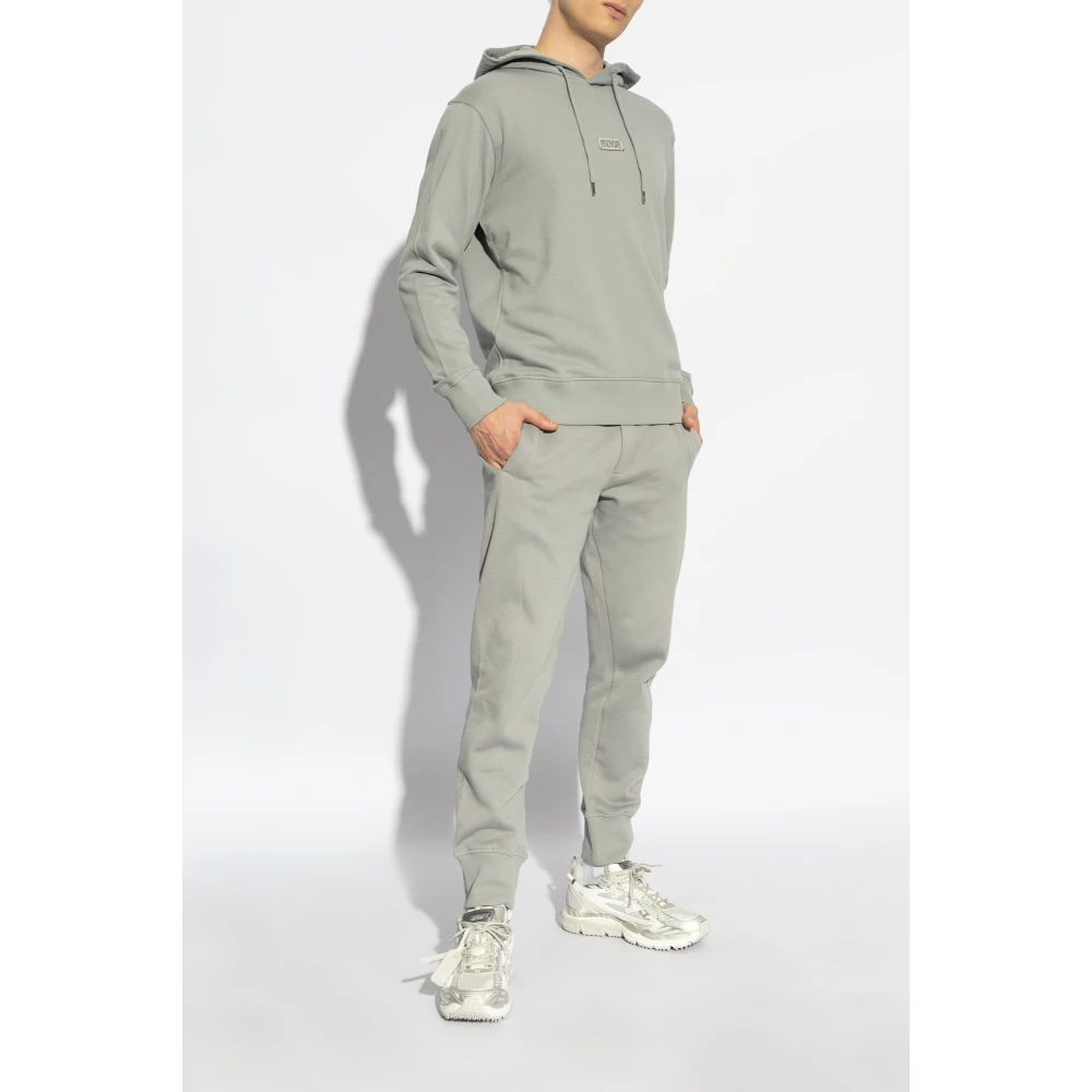 Versace Jeans Couture Sweatshirt met logoplaatje Gray Heren