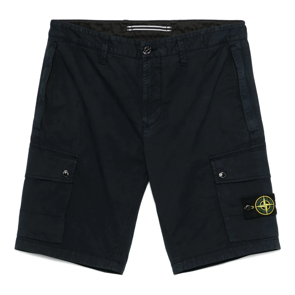 Stone Island Blå Shorts för Män Blue, Herr