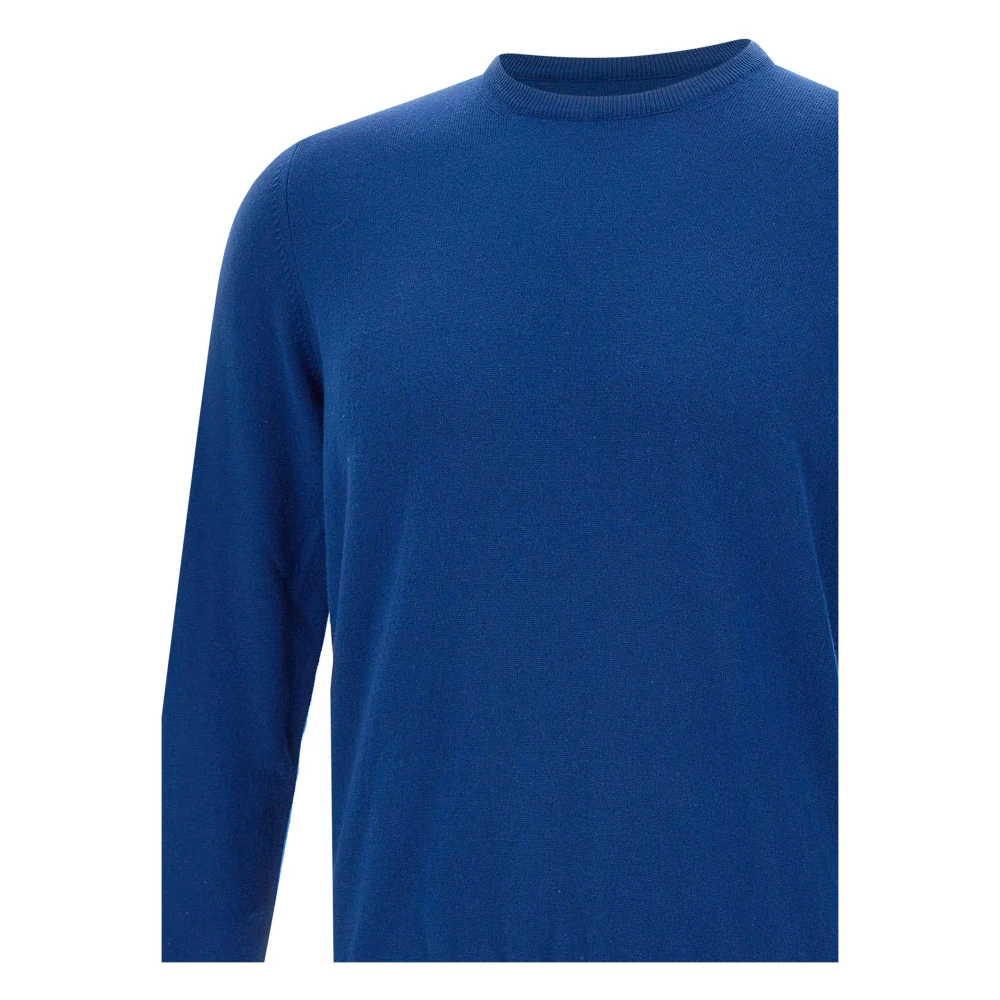 Gran Sasso Kasjmier Crew Neck Trui Blauw Blue Heren