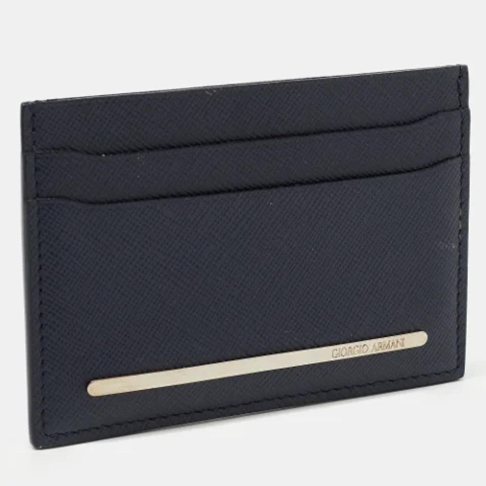 Armani Pre-owned Leather wallets Blue Dames
