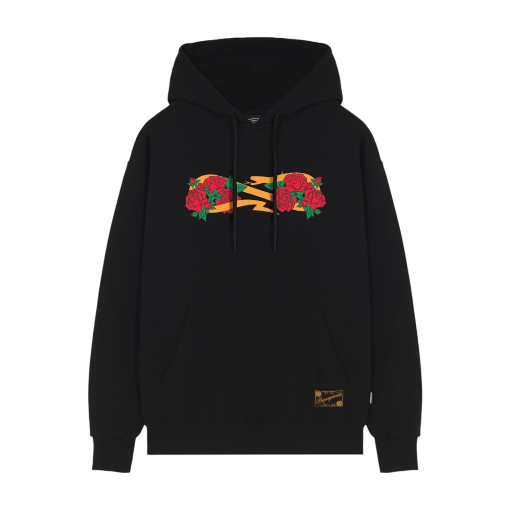 Propaganda Zwarte hoodie trui met uniek ontwerp Black Heren
