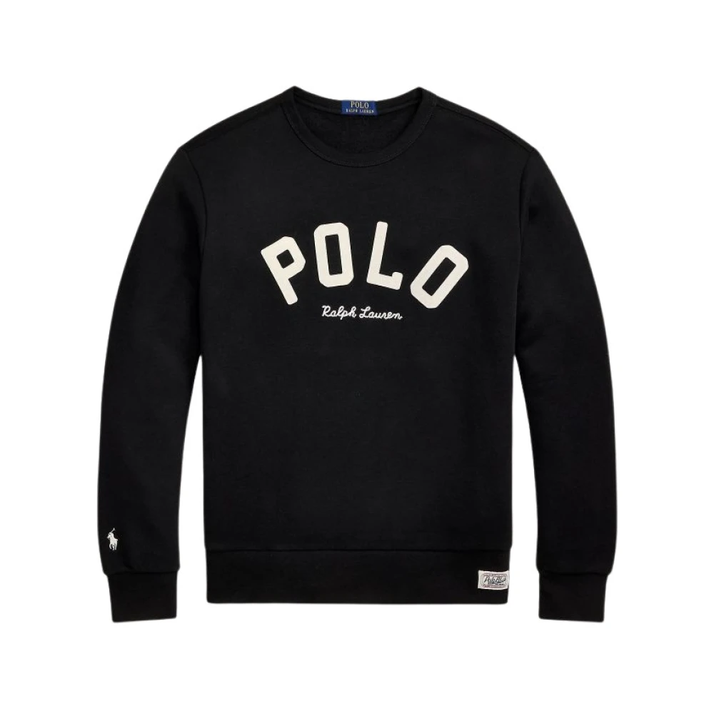Polo Ralph Lauren Geborduurde Sweater met Vilt Applicaties Black Heren