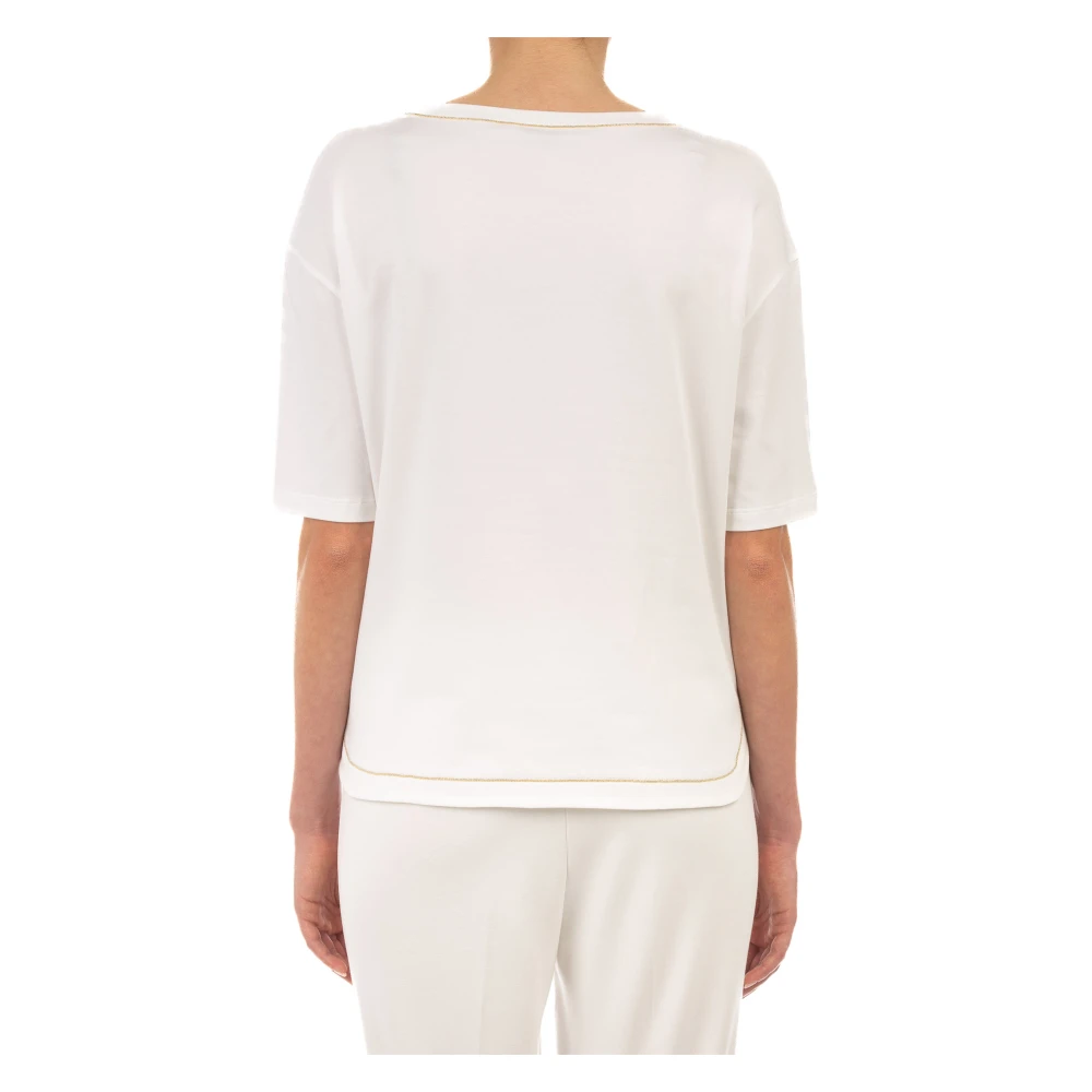 Le Tricot Perugia Witte T-shirt White Dames