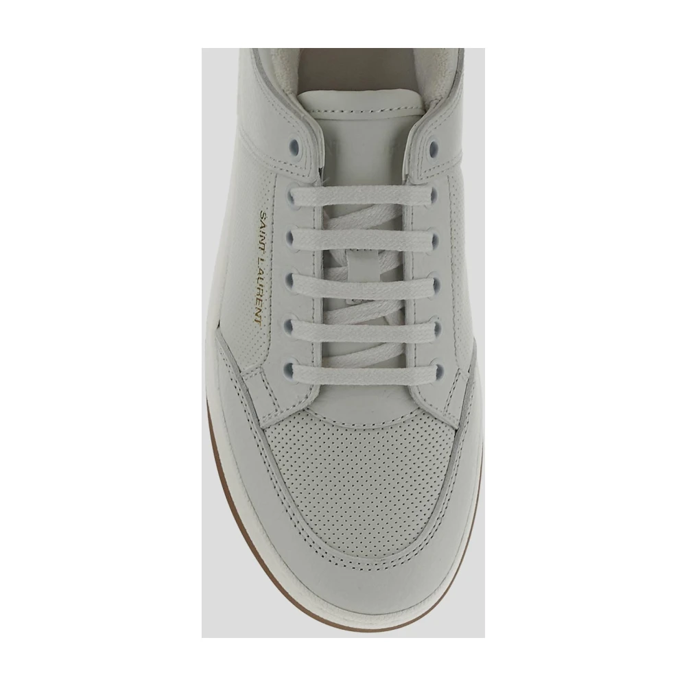 Saint Laurent Leren Sneaker White Dames