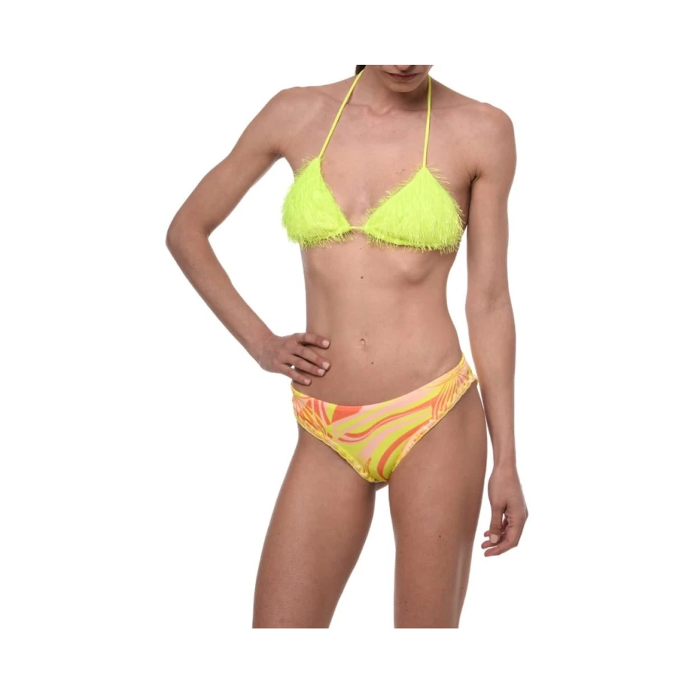 F**k Veren Detail Driehoek Bikini Braziliaans Multicolor Dames