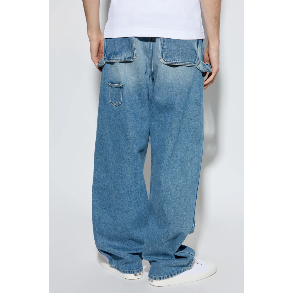 Moschino Jeans met logo Blue Heren