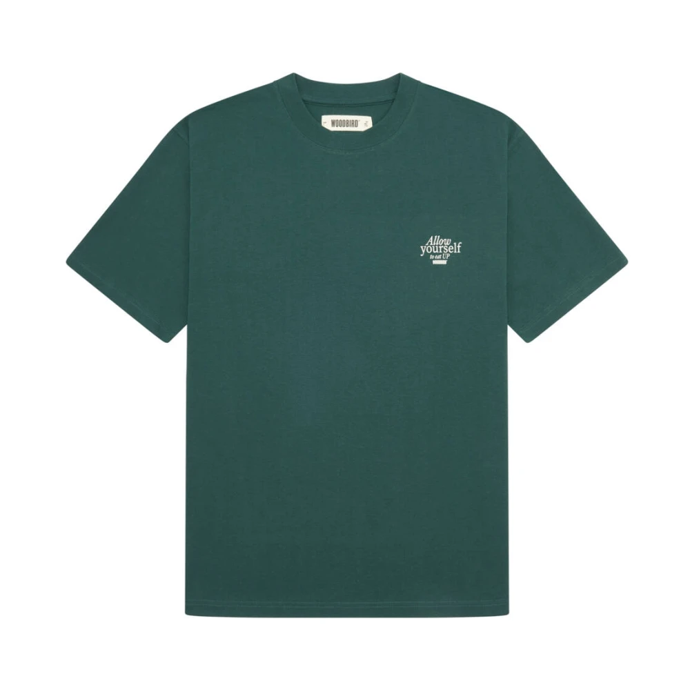 Woodbird Korte Mouw Tee WBBaine Eat Green Heren