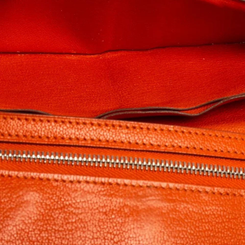 Hermès Vintage Pre-owned Leather wallets Orange Dames