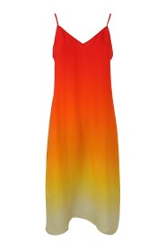 Jedwabna sukienka z gradientem zachodu słońca