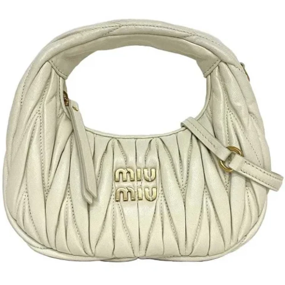 Miu Miu Pre-owned Pre-owned Axelremsväska Beige, Dam