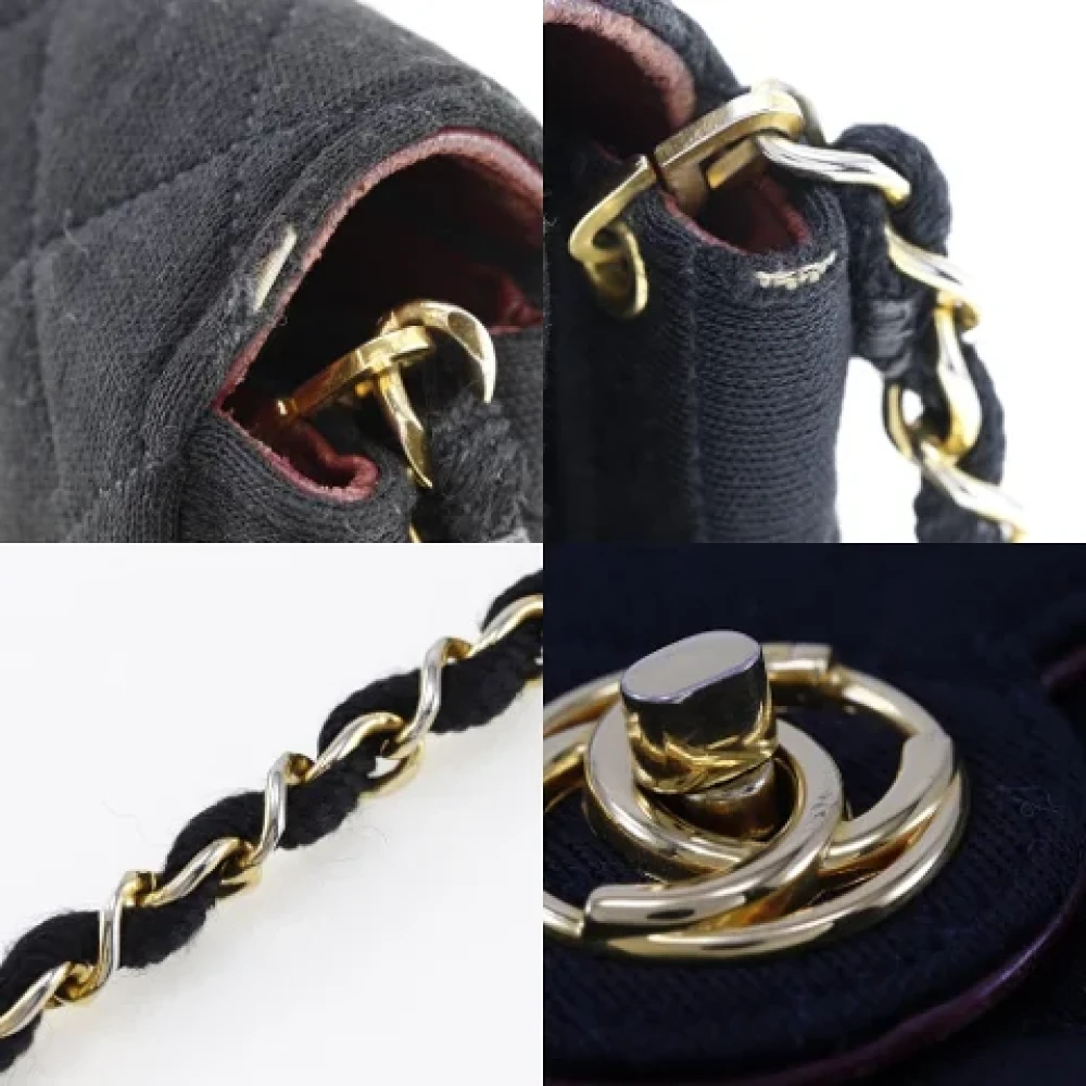 Chanel Vintage Pre-owned Cotton chanel-bags Black Dames