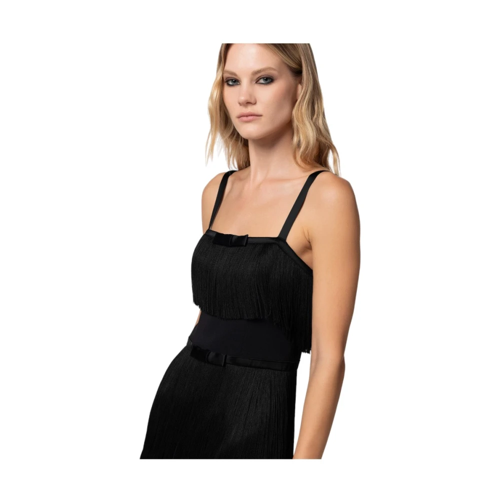 Elisabetta Franchi Elegante Jurk Black Dames