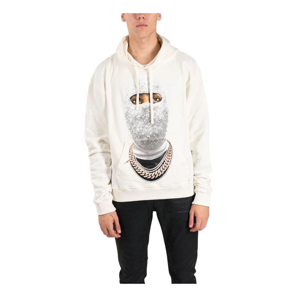 IH NOM UH NIT Hoodie met trekkoord voorprint White Heren