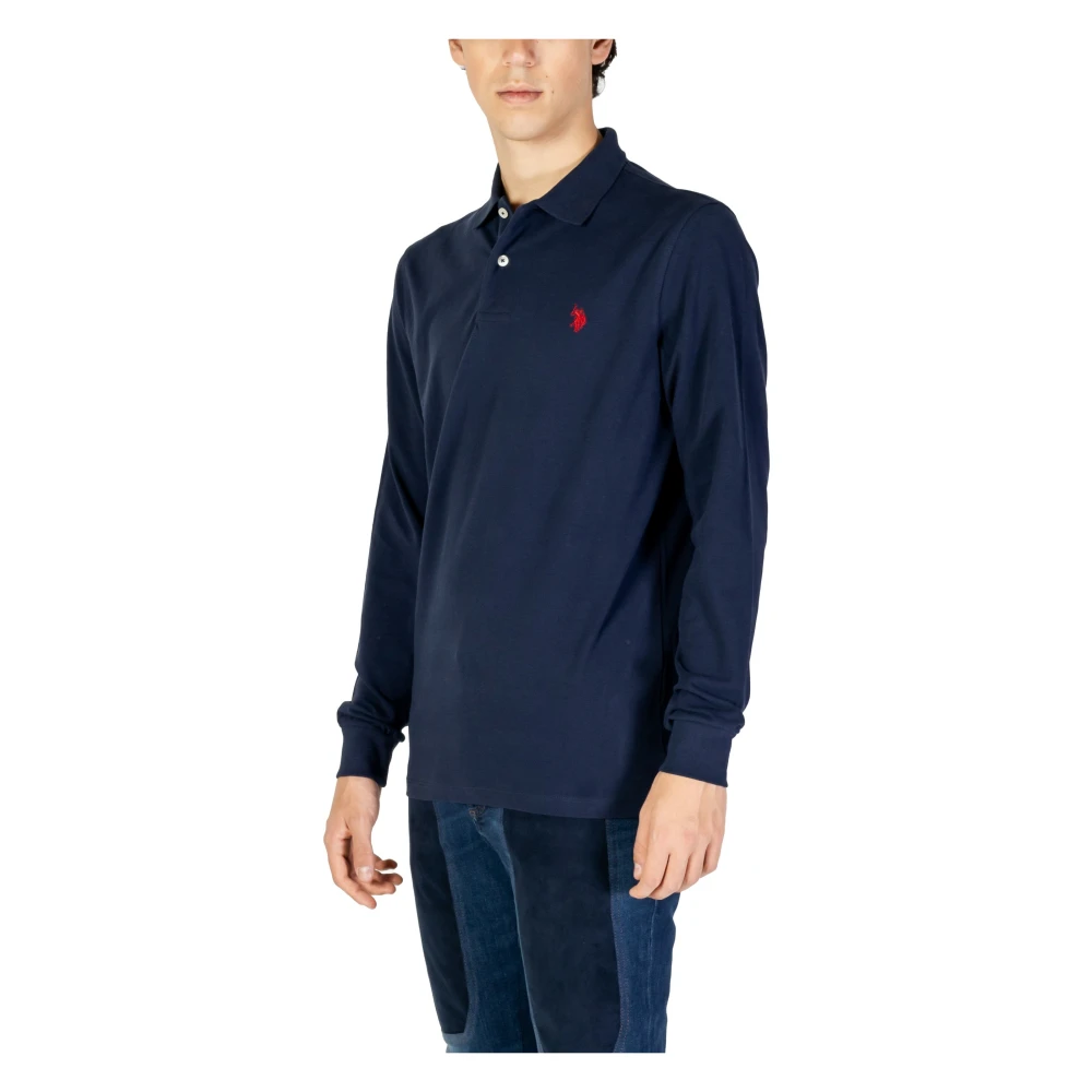 U.s. Polo Assn. Blauw Poloshirt met Lange Mouwen Blue Heren