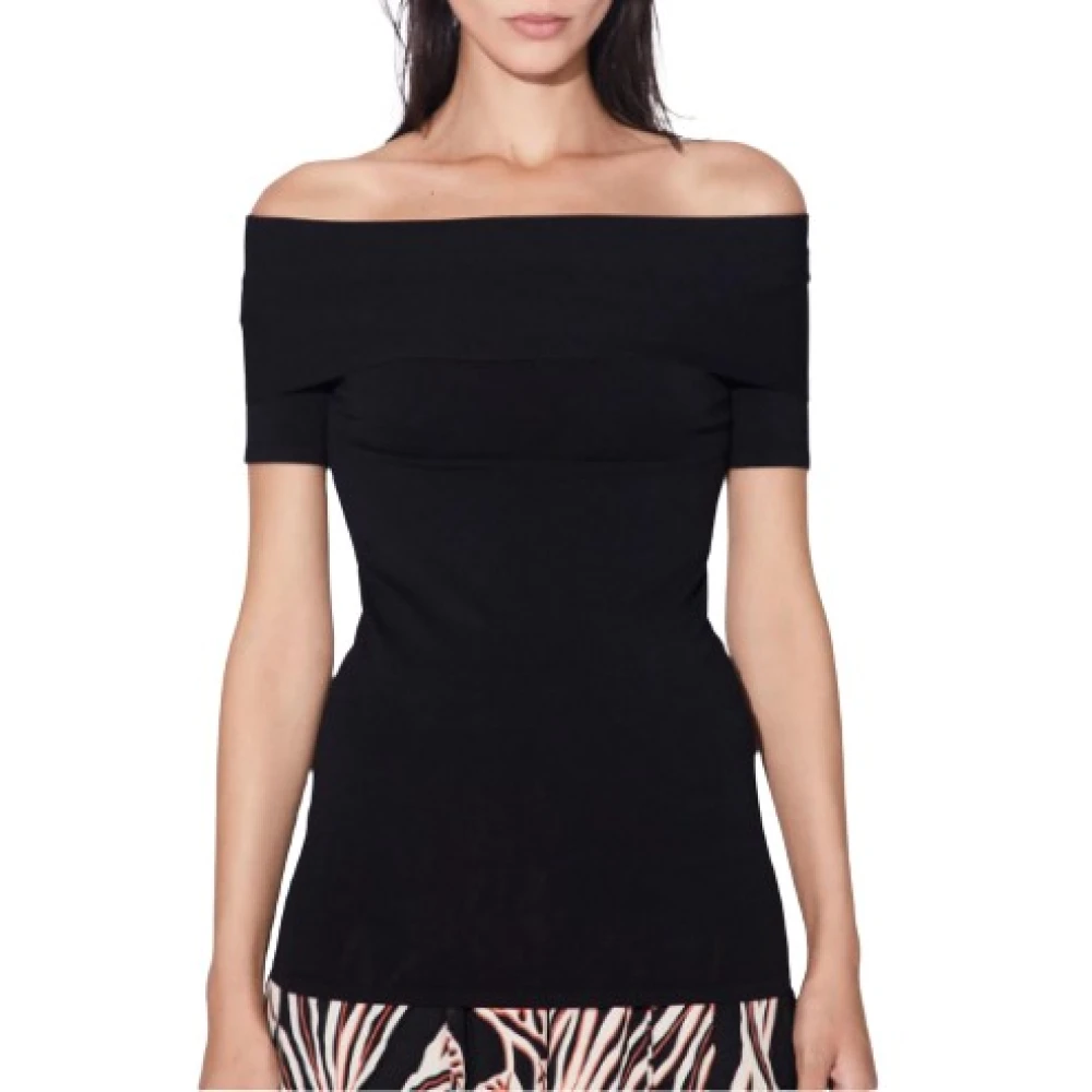 Barbara Bui Zwart Boothals Top Mode Black Dames