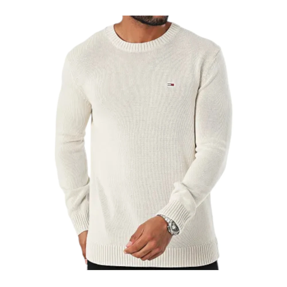 Tommy Jeans Trui met ronde hals White Heren