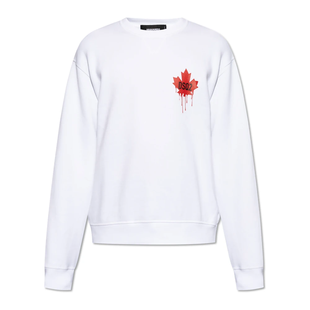 Dsquared2 Sweatshirt med logotyp White, Herr