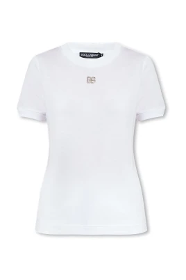 Cotton T-shirt med kristallogo