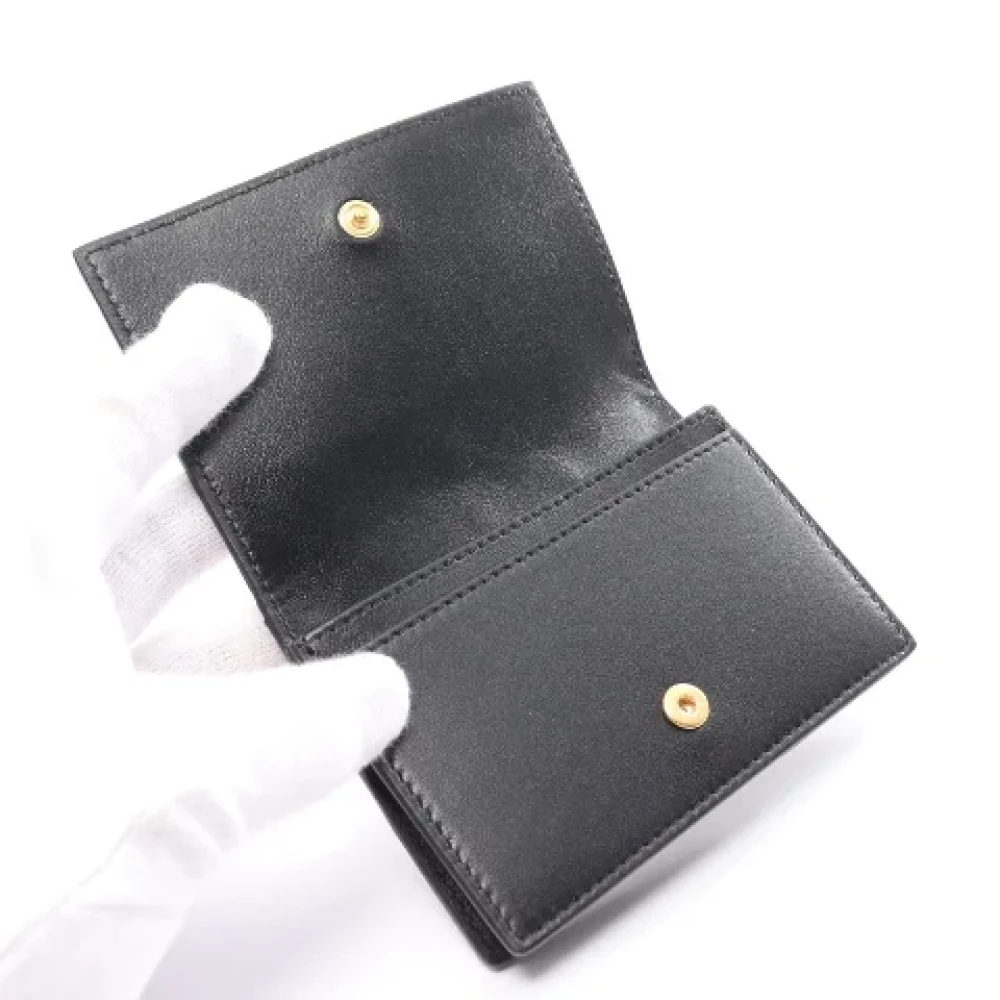 Bottega Veneta Vintage Pre-owned Leather wallets Black Dames