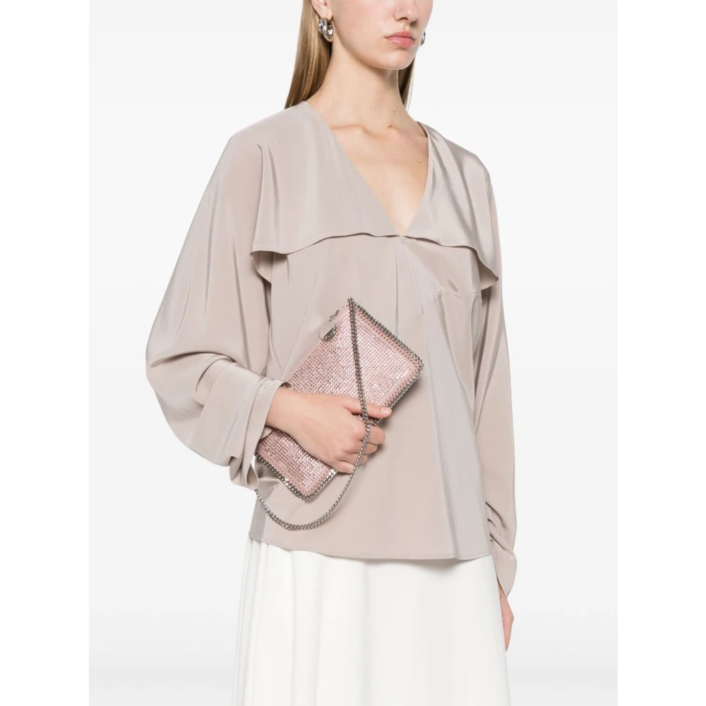 Stella Mccartney Poederroze Faux Suède Schoudertas Pink Dames